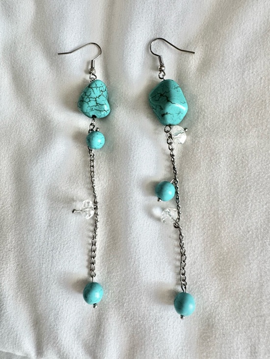 Jewelry - Free w/ Purchase Vintage Turquoise Drop Dangle Earrings